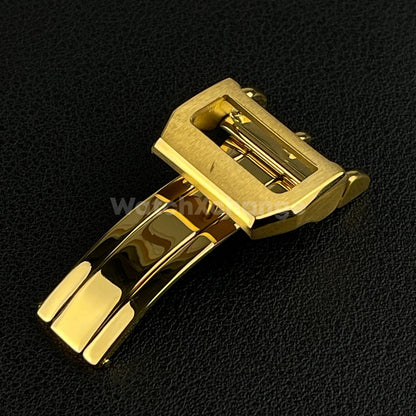 18mm Gold Folding Deployment Buckle Clasp For IWC PILOT AQUATIMER
