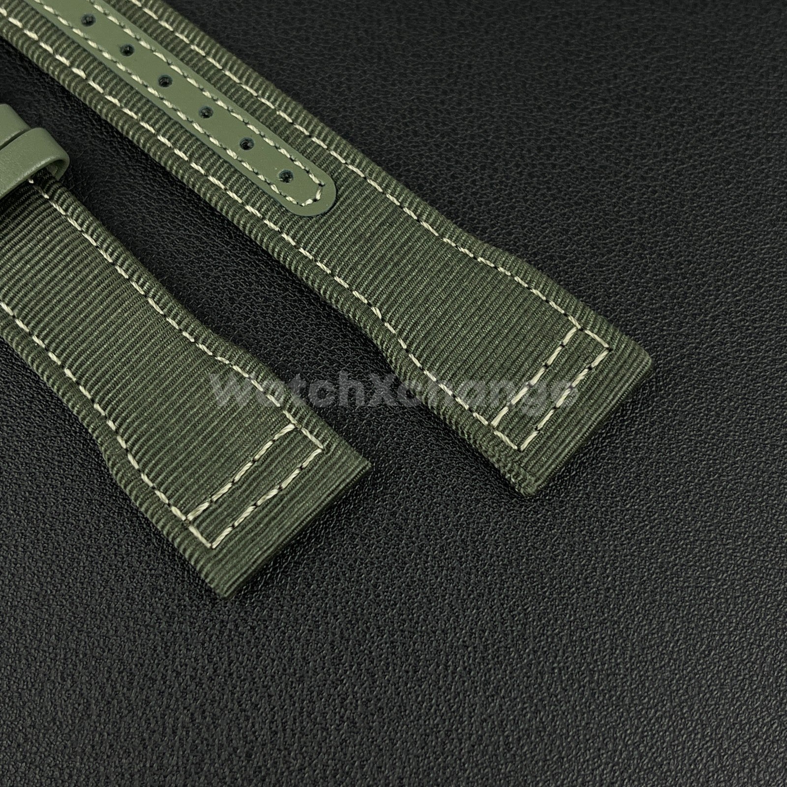 Green Nylon Canvas Watch Strap 20mm 21mm 22mm IWC Pilot Waterproof Sport Band