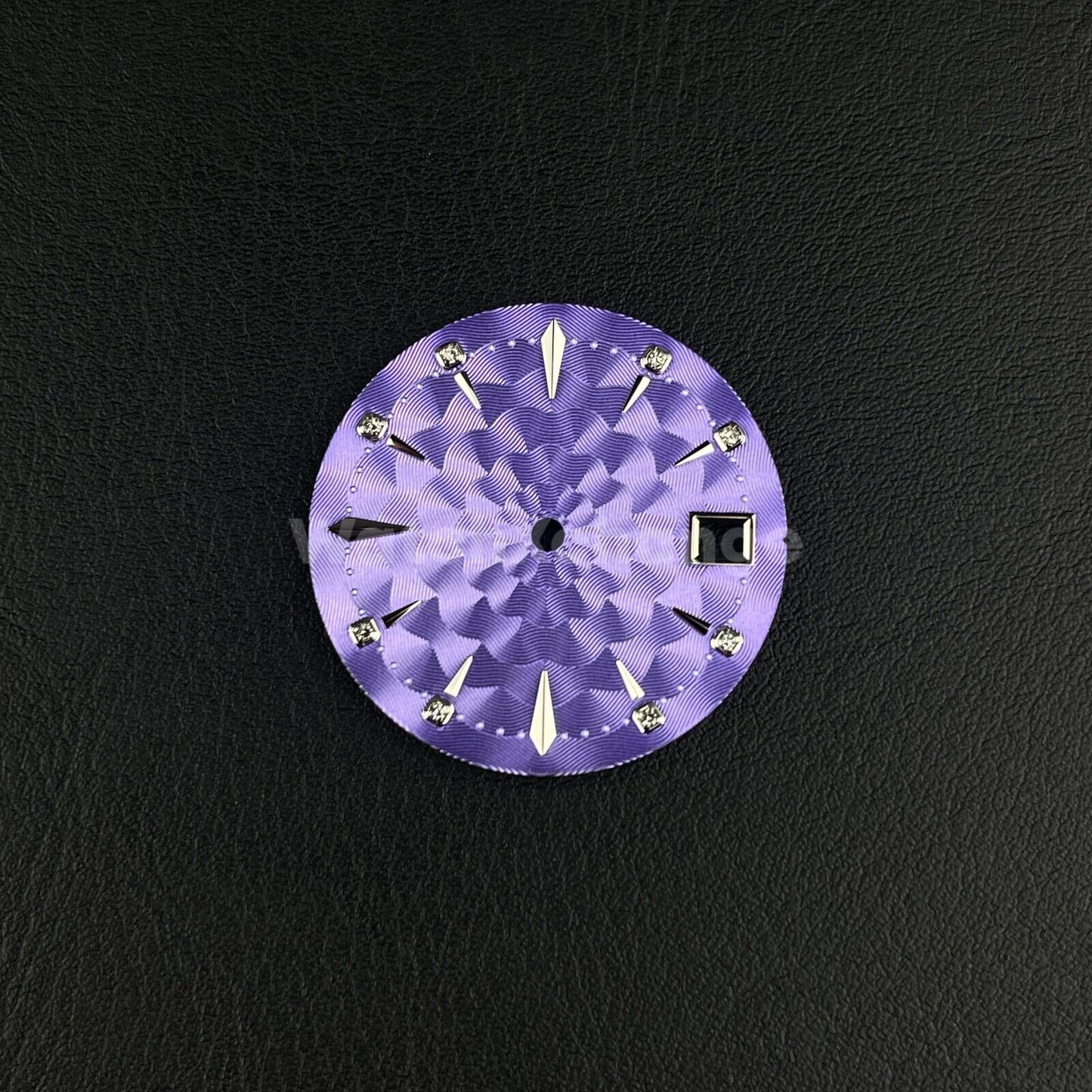 29mm Purple Watch Dial Face Radial Pattern Diamond Scale for NH35/36 Movements