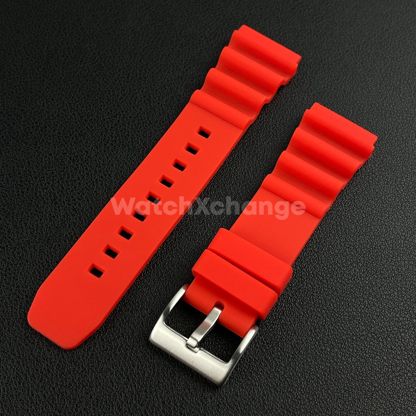 Red Rubber Watch Strap Band For Rolex GMT Seiko SKX007 Citizen Universal 20/22mm