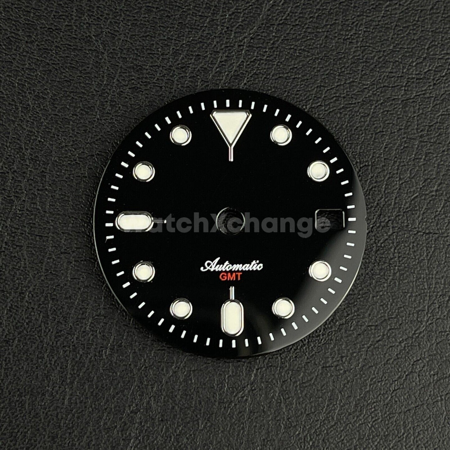 29mm Black Watch Dial Green Luminous for SEIKO NH34 GMT Watch Movement Parts