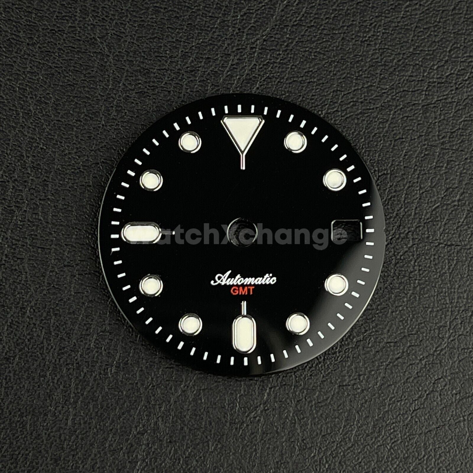 29mm Black Watch Dial Green Luminous for SEIKO NH34 GMT Watch Movement Parts