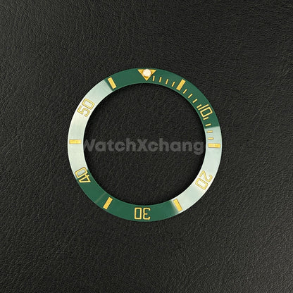 40mm Green Gold Ceramic bezel insert For Divers Watch Rolex Seiko SKX SRPD