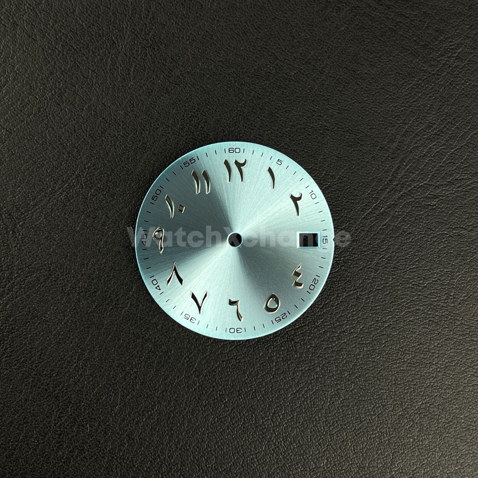 28.5mm Light Blue Silver Arabic Watch Dial NH35 NH36 Movement Professional