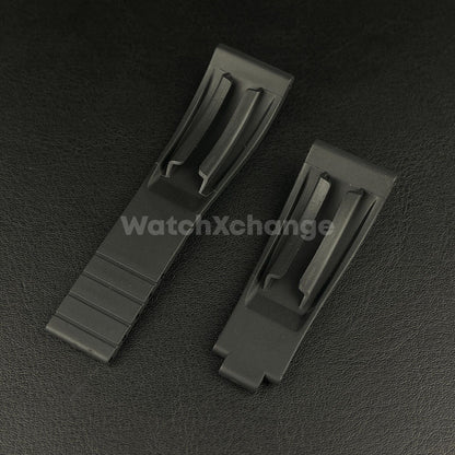 20mm 21mm Black Silicone Rubber Watch Strap Band For Rolex OYSTERFLEX GMT