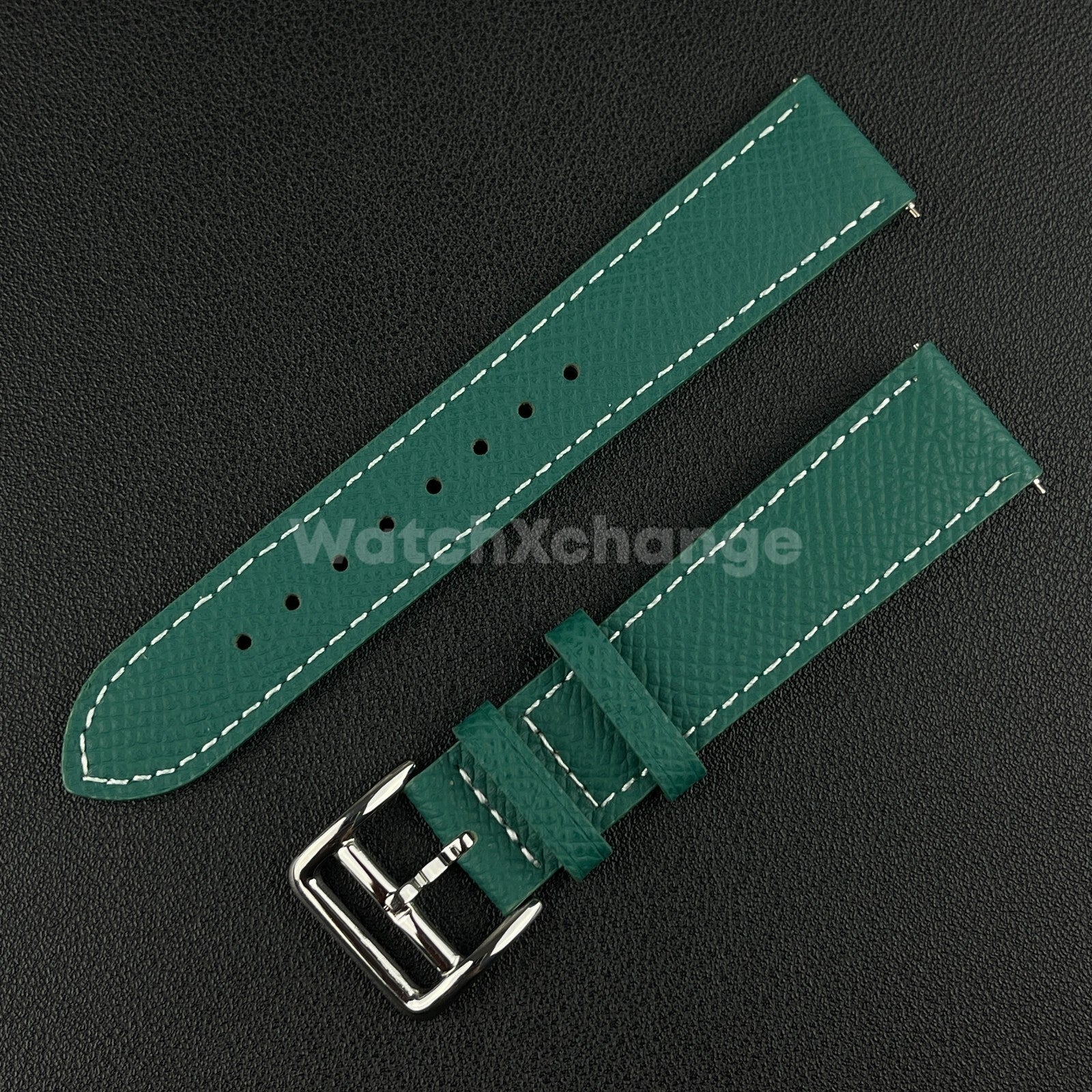 Green Universal Quick Release Genuine Leather Watch Strap Band 18mm 20mm 22mm