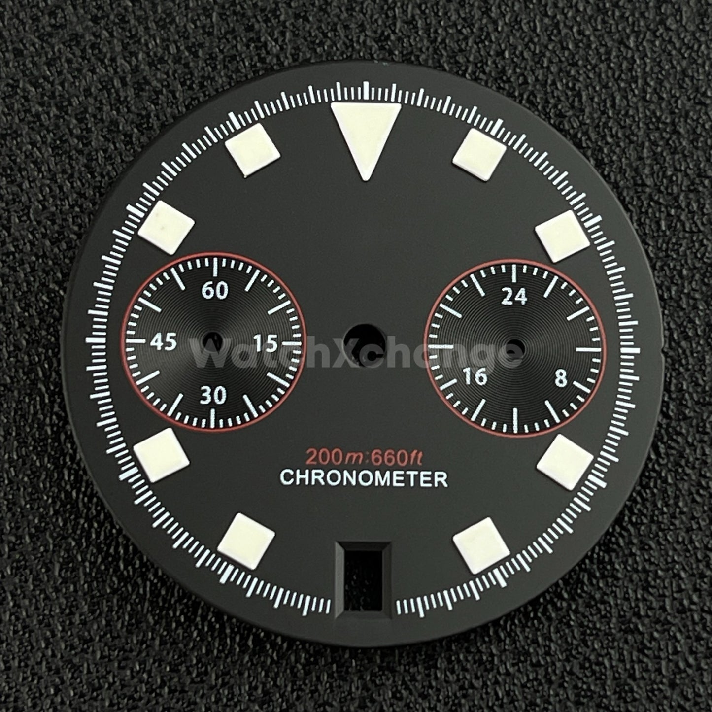 Black 30mm Modified Watch Dial Accessory for VK64 Quartz Movement