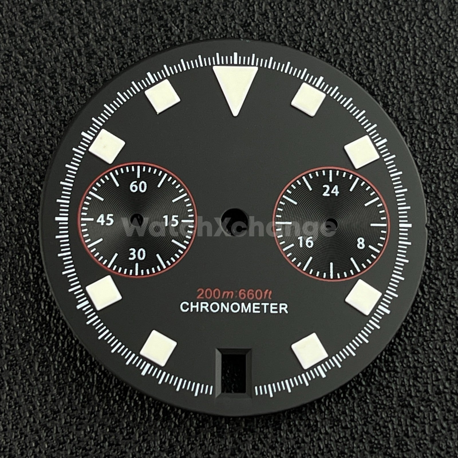 Black 30mm Modified Watch Dial Accessory for VK64 Quartz Movement