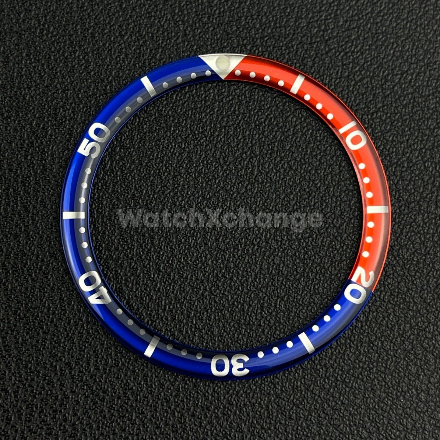 Blue & Red 38mm Flat Resin Bezel Insert For Divers Watch Seiko Mod SKX SRPD