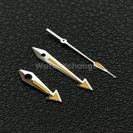 Silver & Orange Arrow Watch Hands For Seiko NH34 NH35 4R35 NH36 4R36 7S36