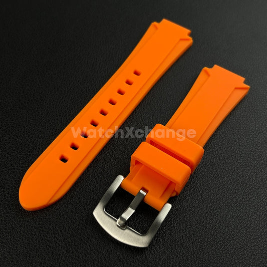 Orange Rubber Watch Band Strap For Timex Tide Compass T2N721 T2N720 TW2V22200