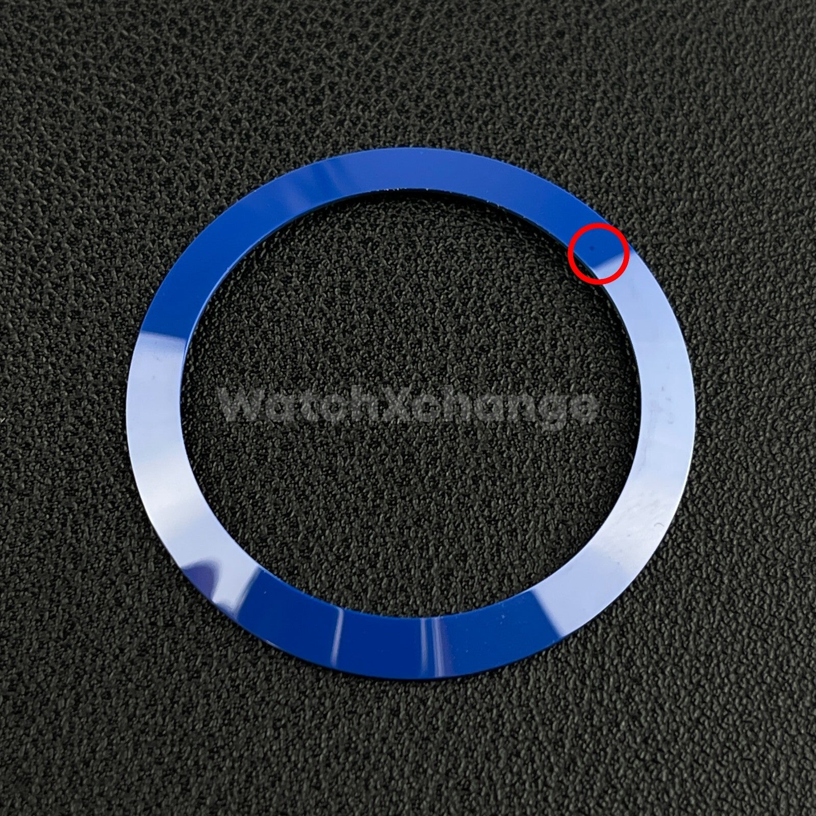 DEFECTIVE Plain Blue 38mm Ceramic Bezel Insert For Rolex Seiko SKX007 Sloped