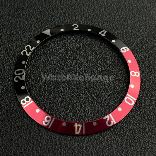 Black & Red 37.5mm Aluminium Watch Bezel Insert for Rolex 16610 Seiko