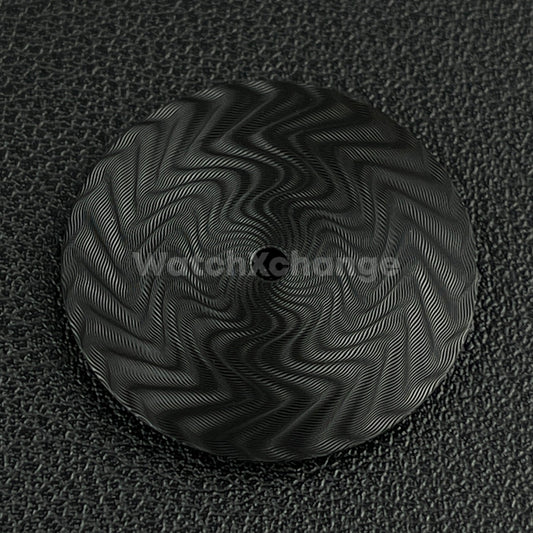 28.5mm Black Water Ripple Texture Watch Dial Face for SEIKO NH35 Movements