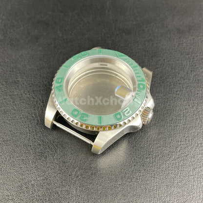 Diver 40mm SUB Watch Case fit NH35A NH36 10ATM Silver Colour Solid Back Sapphire