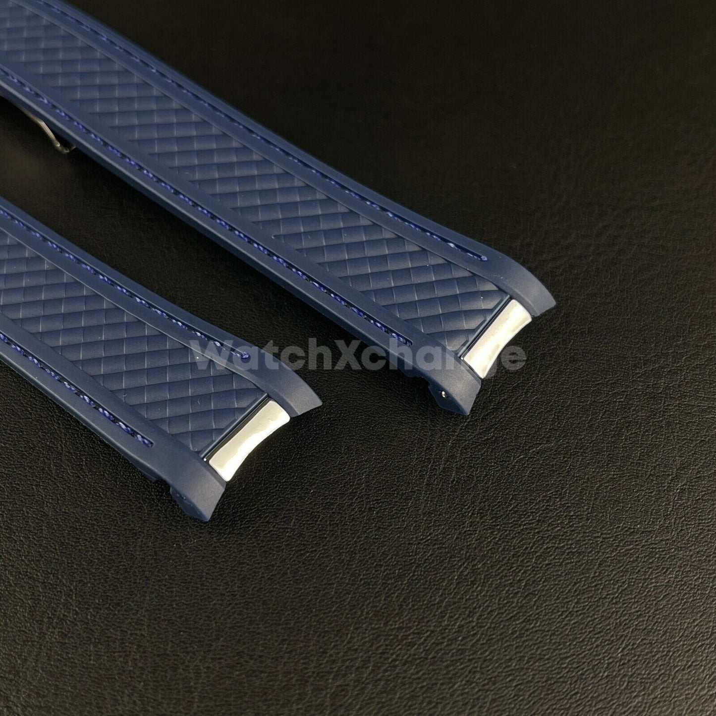 Blue Silicone Rubber Watch Strap For Omega Seamaster Aqua Terra 19/20mm