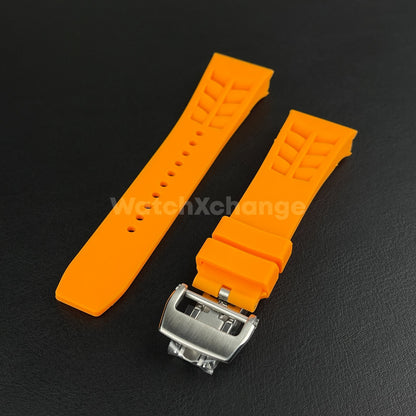 Orange 25mm-Spring Bar-Watch Rubber Band Strap For RICHARD MILLE RM011 RM-11