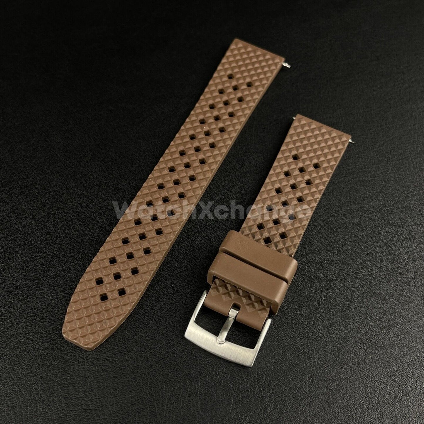 Premium Waffle FKM Rubber Watch Strap Band 20mm Quick Release Various Colours