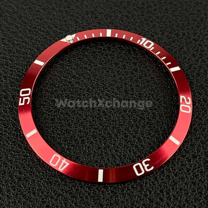 34mm Red Aluminium SUB Bezel Insert For Seiko Rolex Tudor Divers Watch