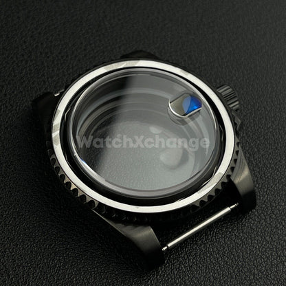 40mm Black Stainless Steel Divers Style Watch Case GMT Submariner For NH35 NH36