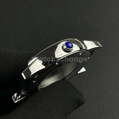 Sapphire Crystal 42mm Stainless Steel Watch Case For ETA 2824 PT5000 Movement