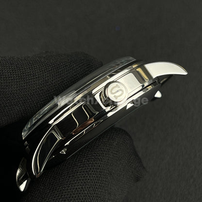 33mm Silver Cocktail Arched Glass Stainless Steel Watch Case For Seiko NH35 NH38