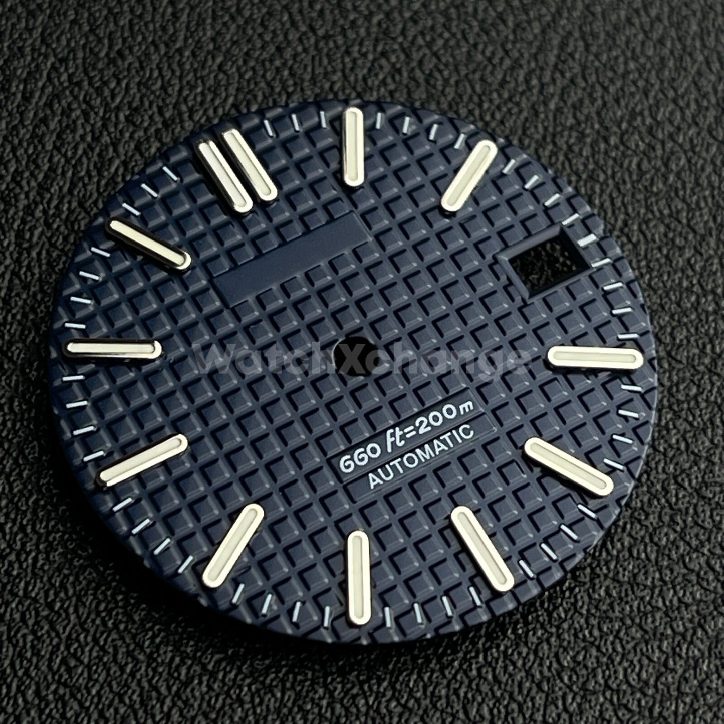 28.5mm Blue Grid Pattern Texture Watch Dial for SEIKO NH35 NH36 Movement