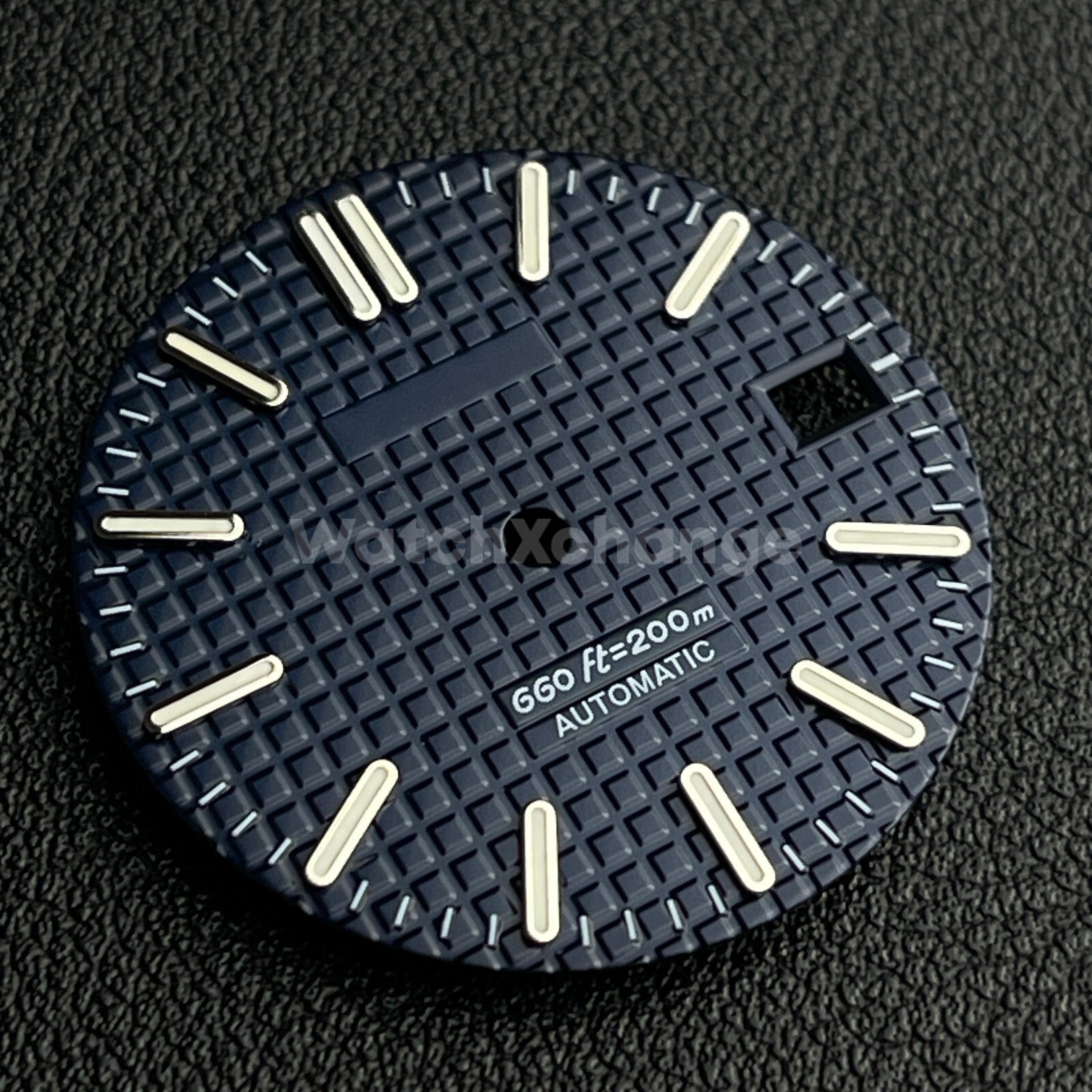 28.5mm Blue Grid Pattern Texture Watch Dial for SEIKO NH35 NH36 Movement