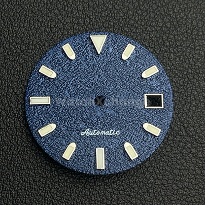 29mm Blue Watch Dial w/Green Luminous Replacement for NH35 4R35 Movement