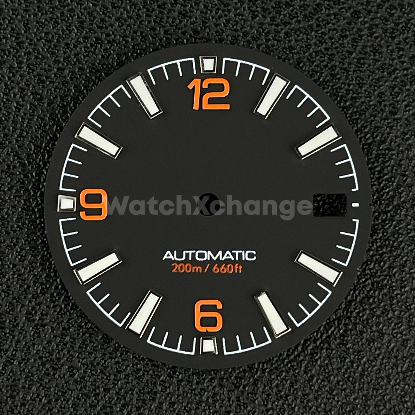 28.5mm Black & Red / Orange Watch Dial Face for NH35 Movements