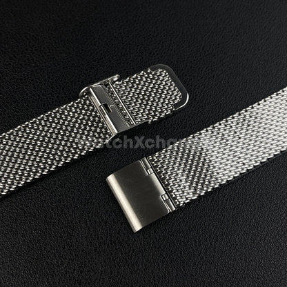 Silver Milanese Mesh Watch Strap Band Stainless Metal Quick Release 18mm - 24mm