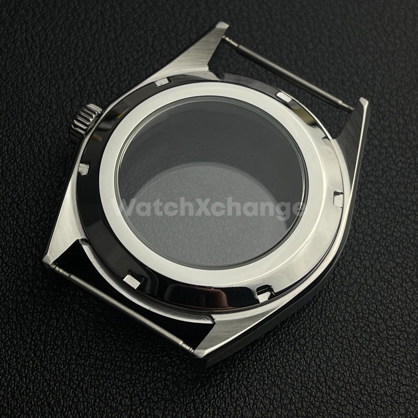 40mm Silver Pilot Stainless Steel Watch Case For Japanese NH35 NH36 NH38