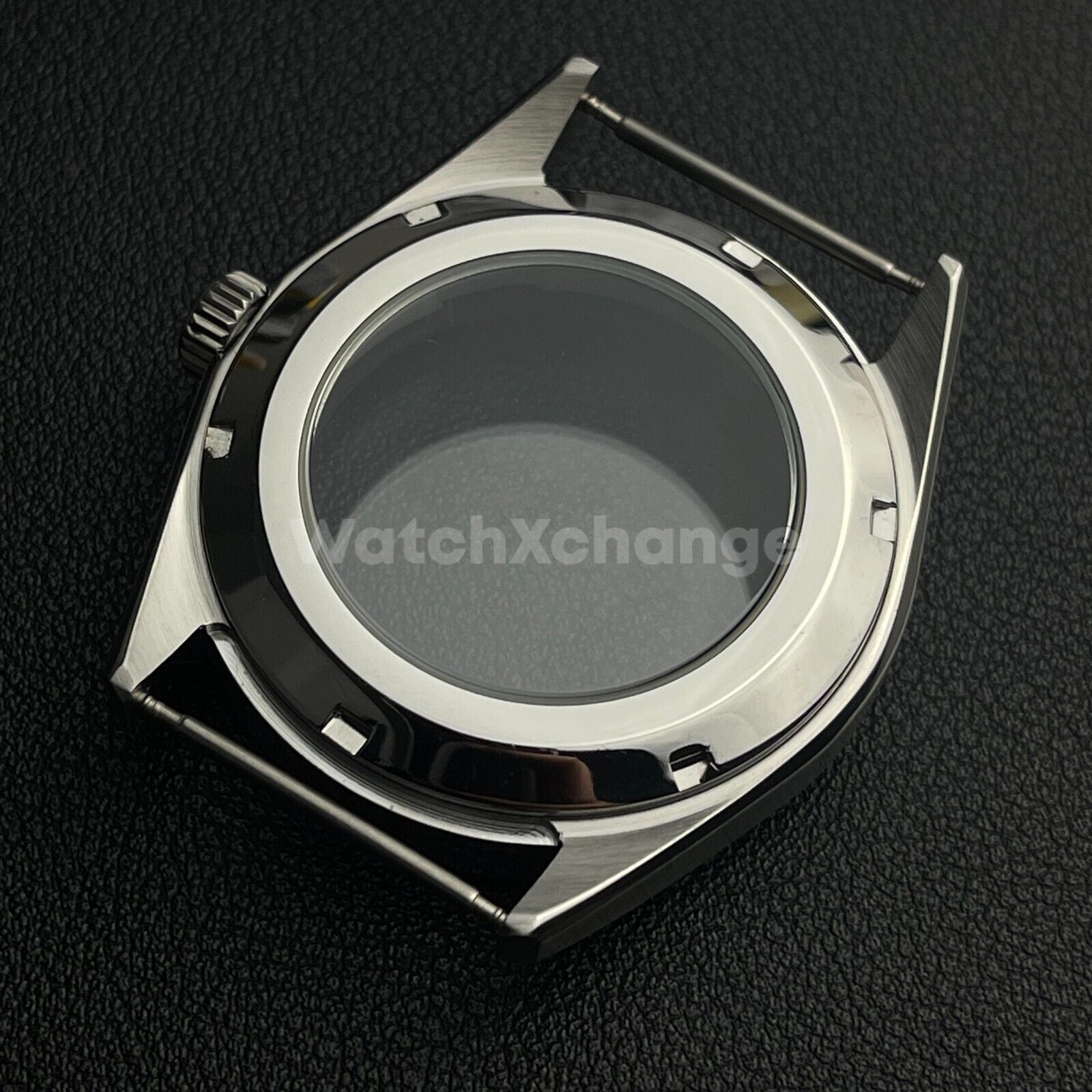 40mm Silver Pilot Stainless Steel Watch Case For Japanese NH35 NH36 NH38