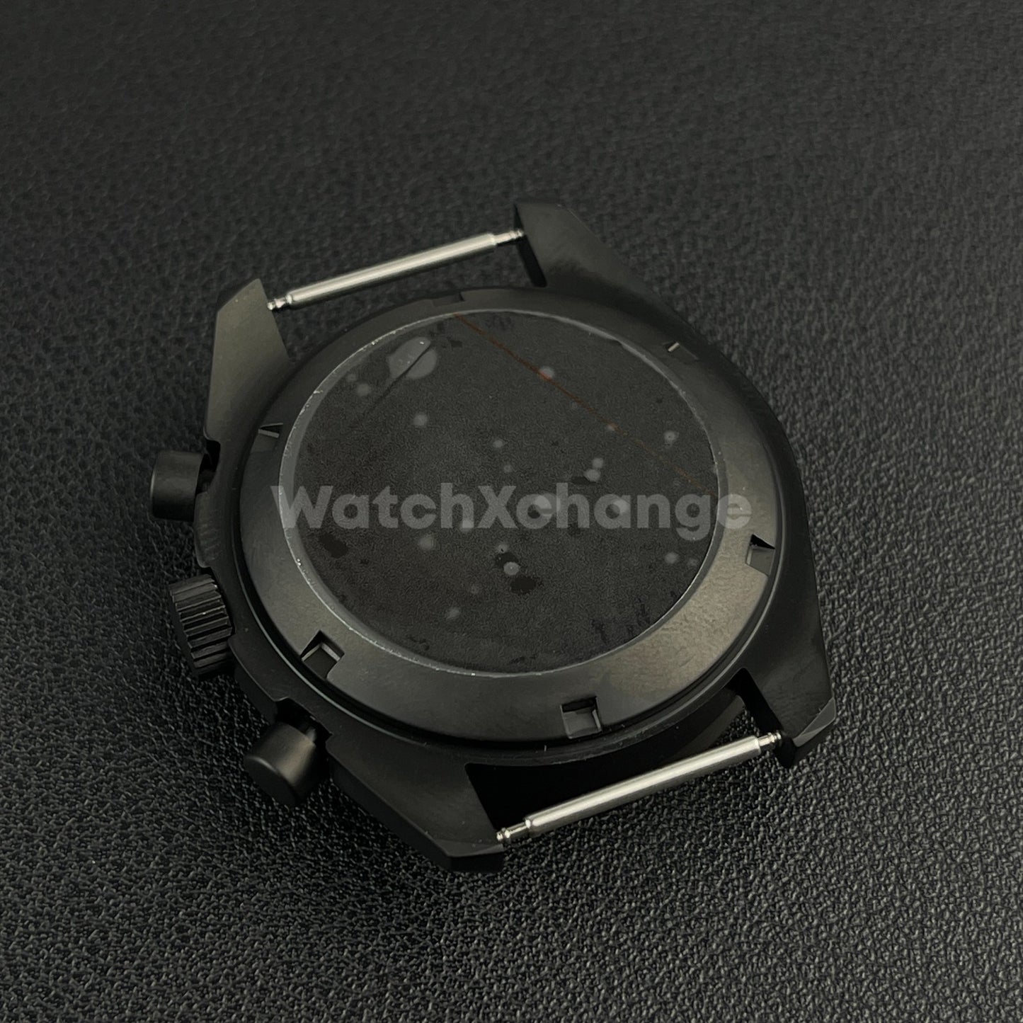 DEFECTIVE 40mm Black Stainless Steel Watch Case for VK63 Quartz Movement