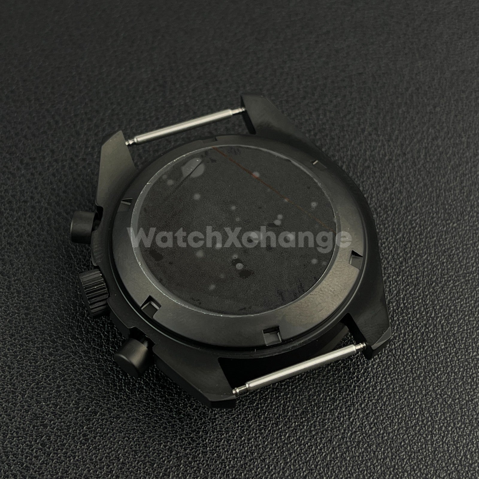 DEFECTIVE 40mm Black Stainless Steel Watch Case for VK63 Quartz Movement