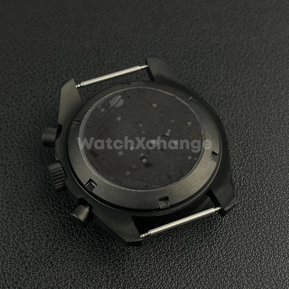DEFECTIVE 40mm Black Stainless Steel Watch Case for VK63 Quartz Movement
