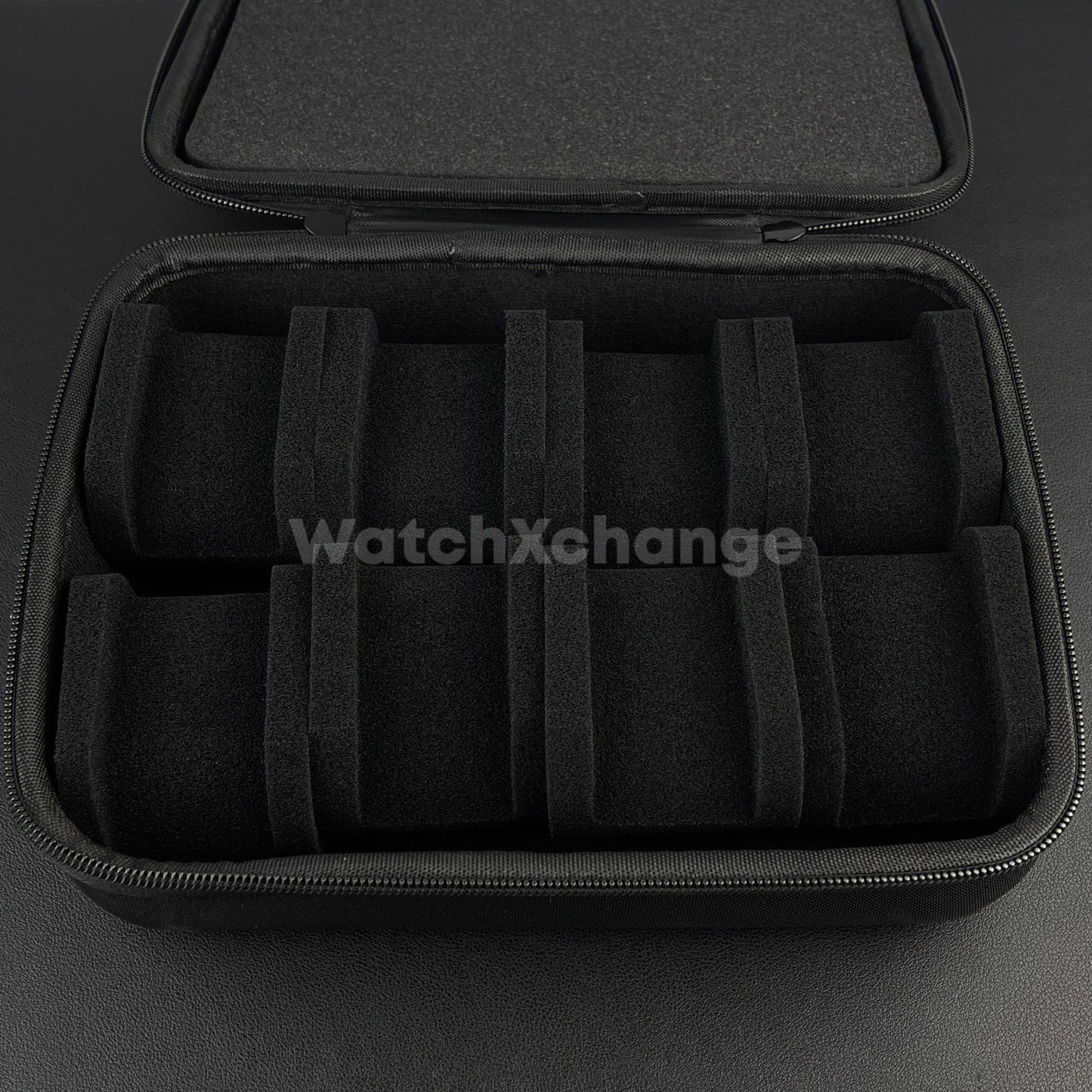 Eight 8 Watch Storage Zip Carry Case Solid EVA Travel Protection Black Inside
