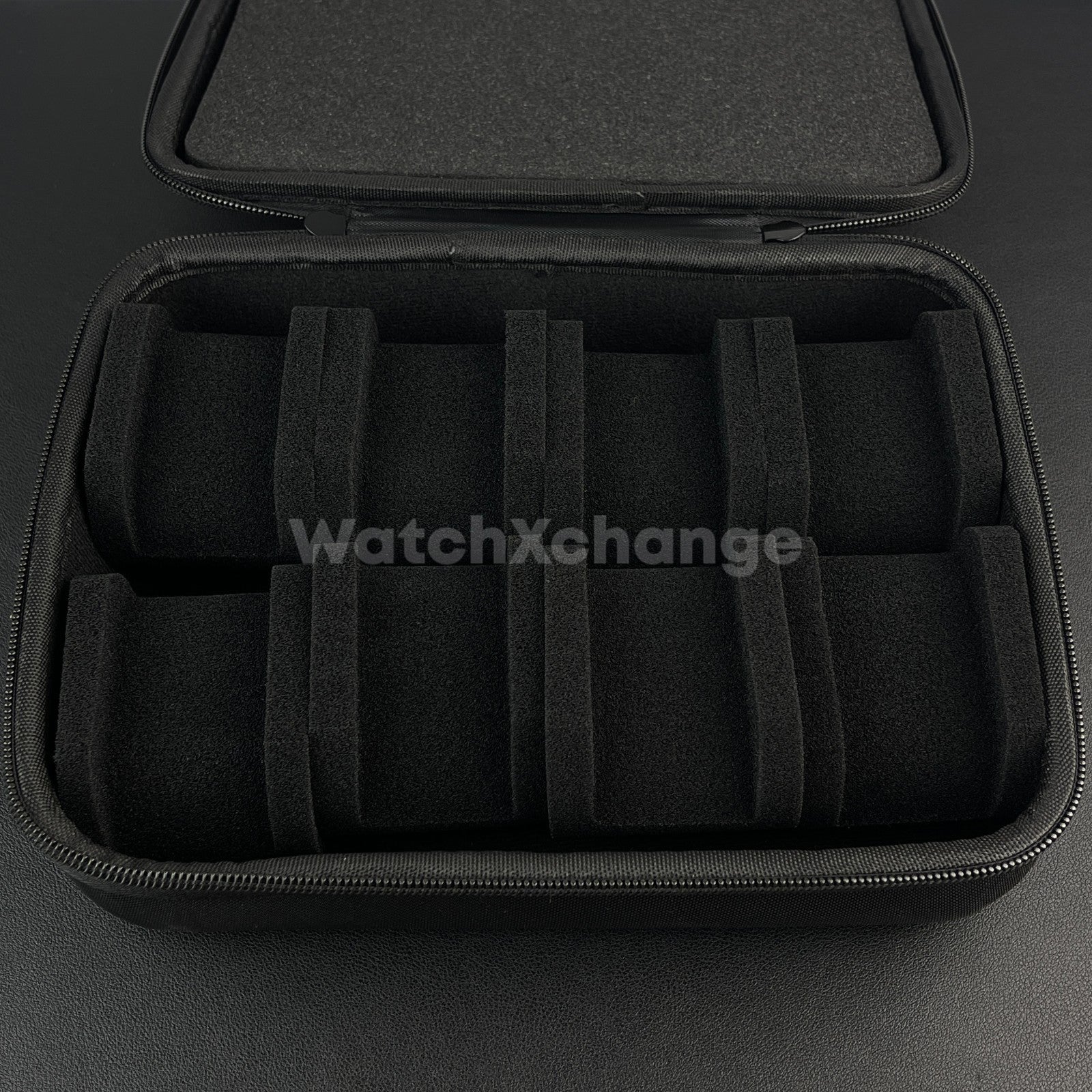 Eight 8 Watch Storage Zip Carry Case Solid EVA Travel Protection Black Inside