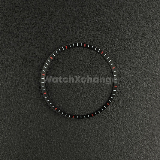 Black & Red Chapter Ring for Seiko SKX007 SRPD & Mod Watches 30.5mm NH36 NH35