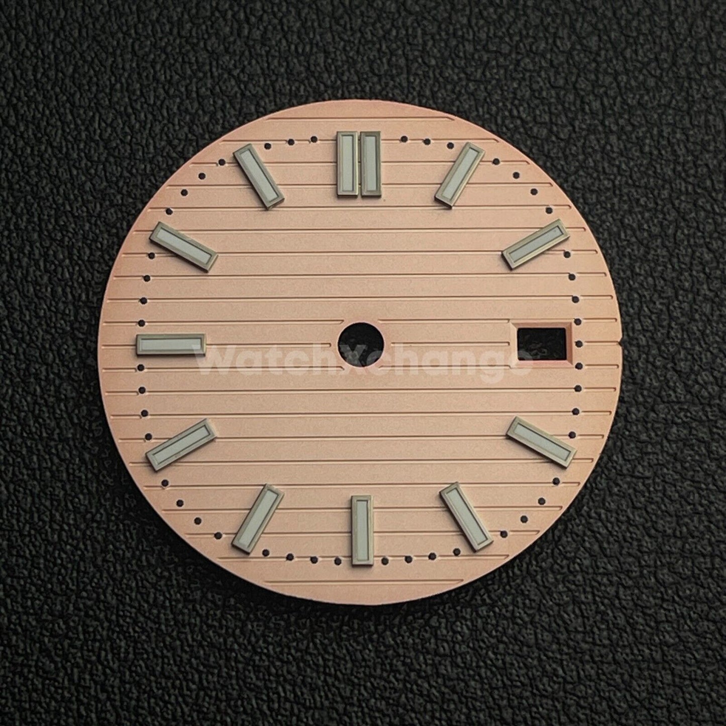 30.5mm Pink Nautilus Style Dial Green Luminous For Seiko NH35 NH36 Movements