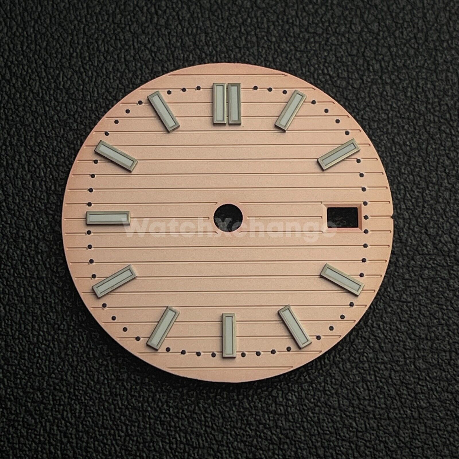 30.5mm Pink Nautilus Style Dial Green Luminous For Seiko NH35 NH36 Movements