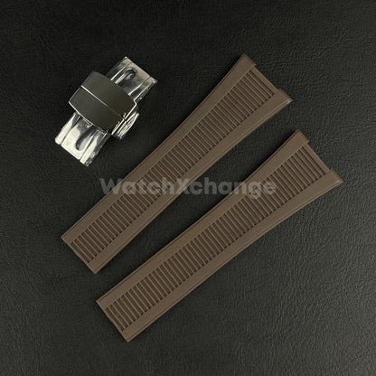 Brown Silicone Watch Band Fit for Patek Philippe Nautilus 5711/5712/5980 Strap