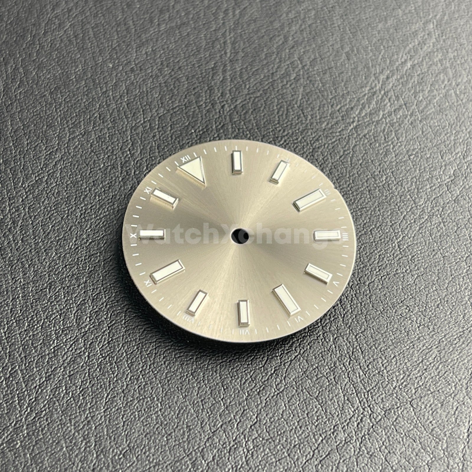 28.5mm Grey Watch Dial Luminous Watch Accessory for NH35/ETA2836/8215 Movement