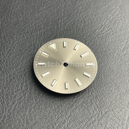 28.5mm Grey Watch Dial Luminous Watch Accessory for NH35/ETA2836/8215 Movement