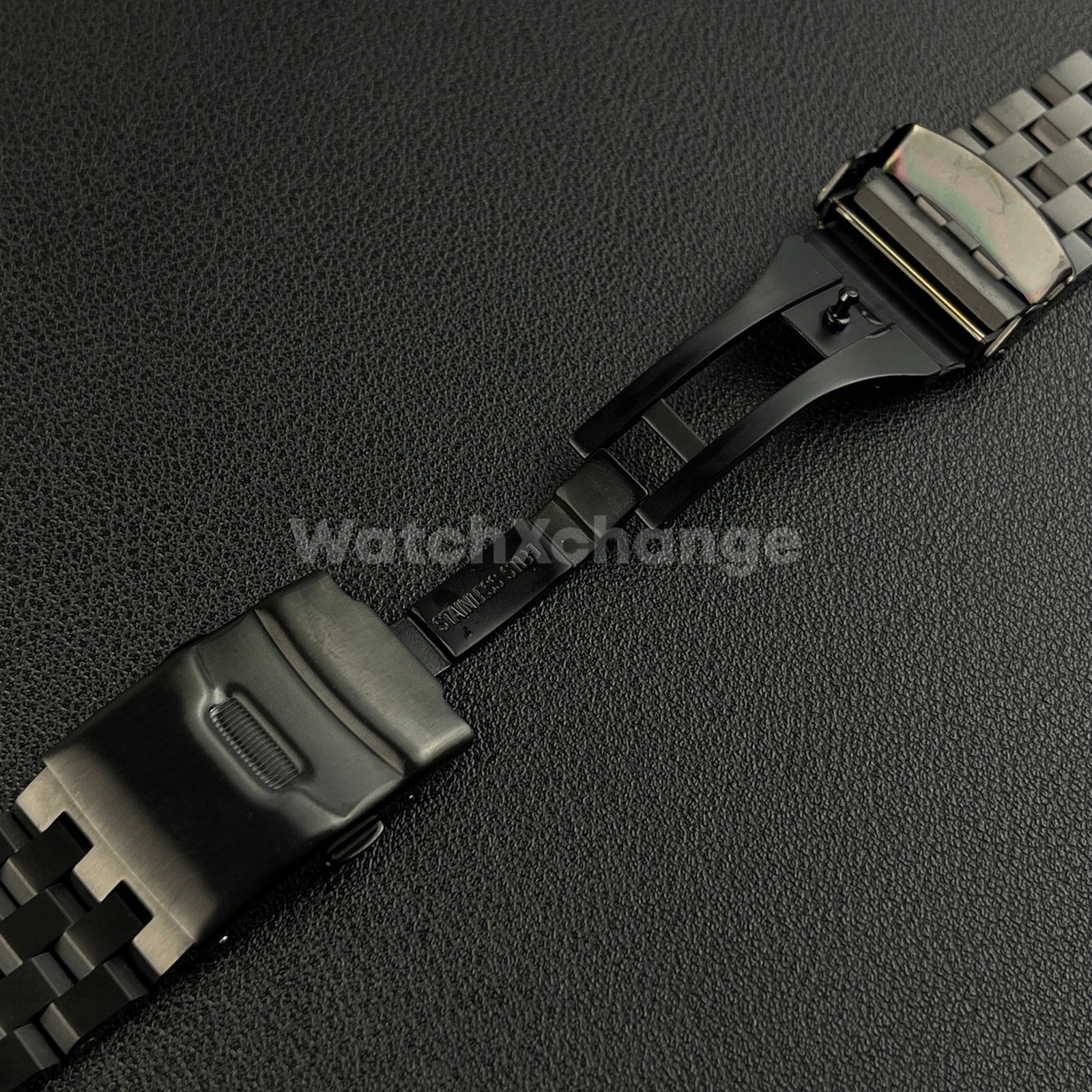 Black Stainless Steel Super Engineer Watch Band Bracelet For Seiko 18mm - 24mm