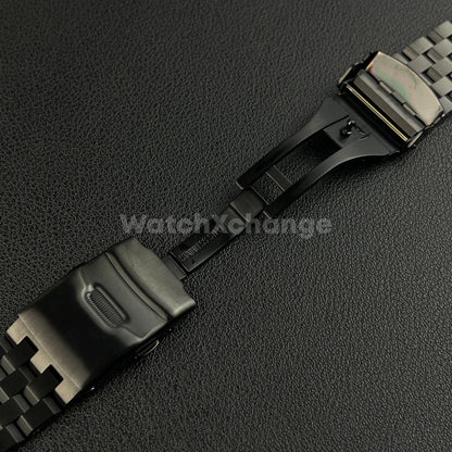 Black Stainless Steel Super Engineer Watch Band Bracelet For Seiko 18mm - 24mm