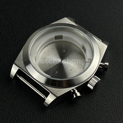 46mm Stainless Steel Silver Dive Watch Case For Miyota OS00 Movement