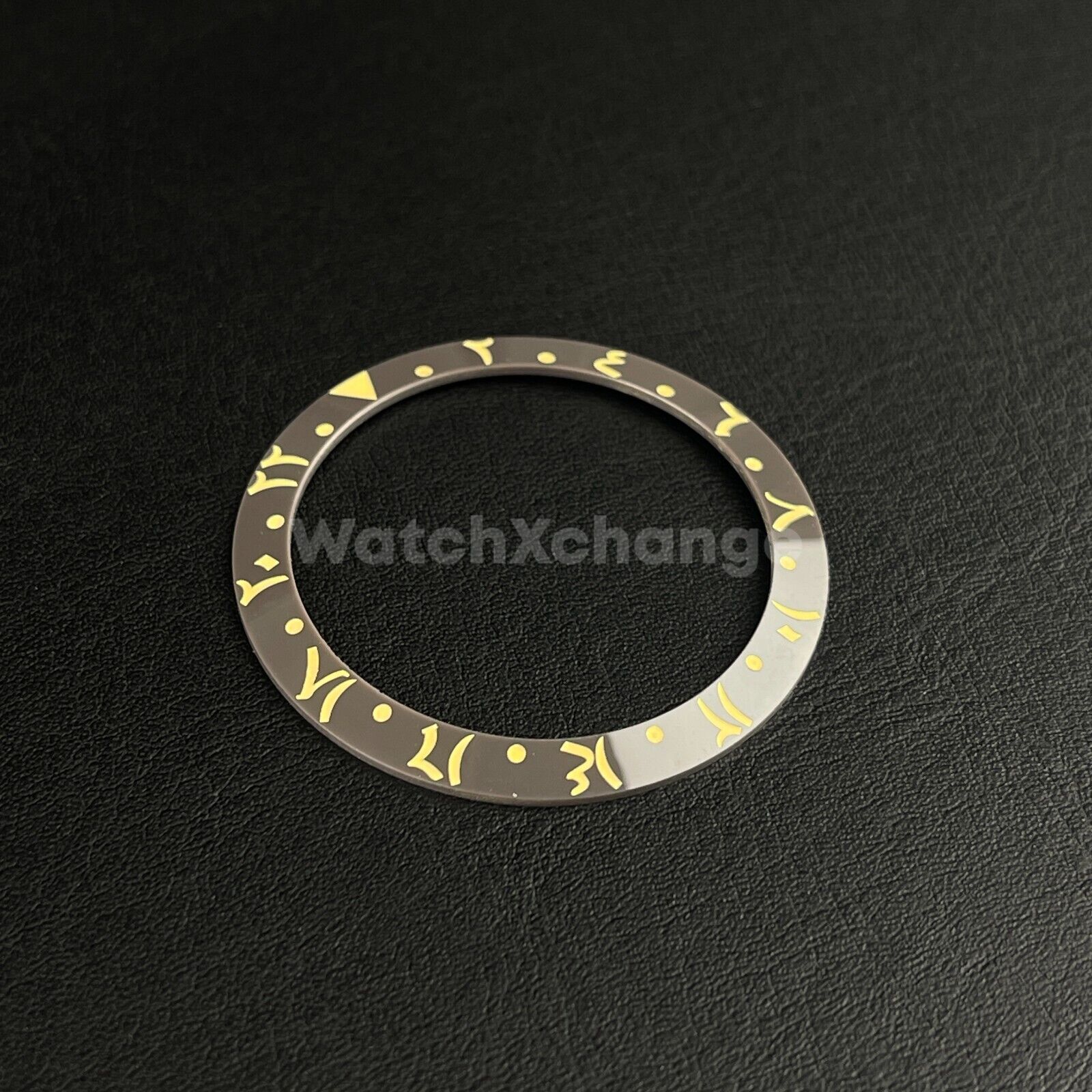 38mm Ceramic Arabic Bezel insert Grey Gold For Rolex Seiko SKX SRPD