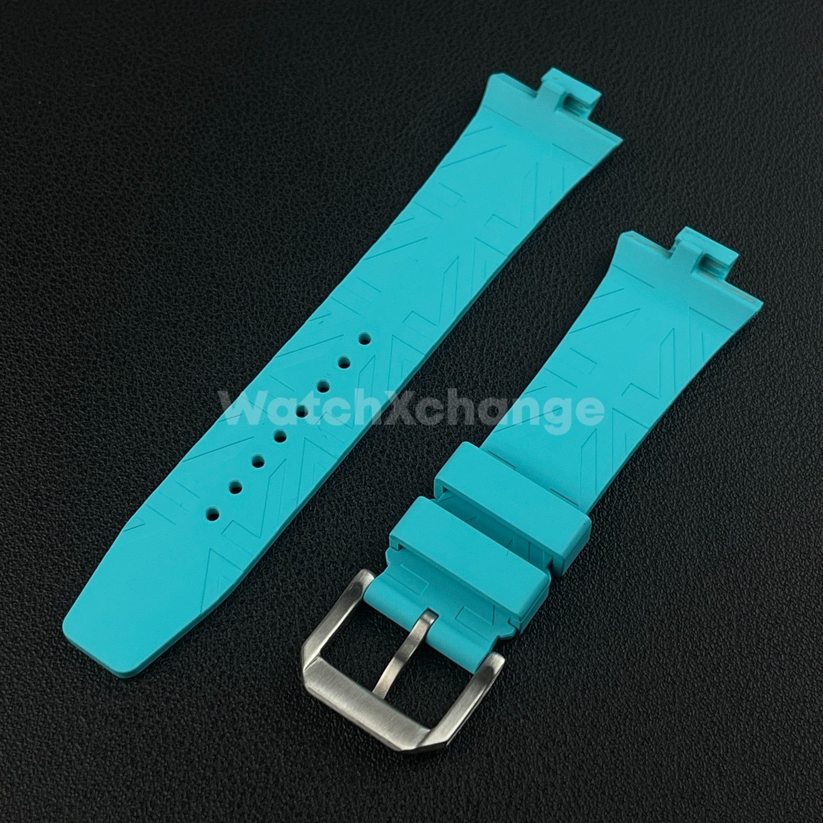 Light Blue Rubber Watch Strap For Citizen Tsuyosa NJ0150 NJ0151ME NJ01510158 9mm