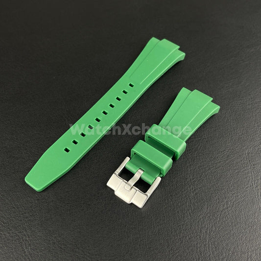 Green Tissot PRX Rubber Strap Tapered 11mm For 35mm Watch Premium Quality